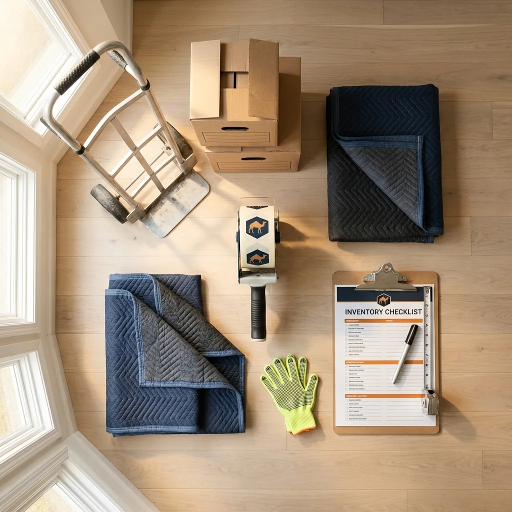 Professional moving supplies and packing materials layout for Lac du Flambeau residential relocations