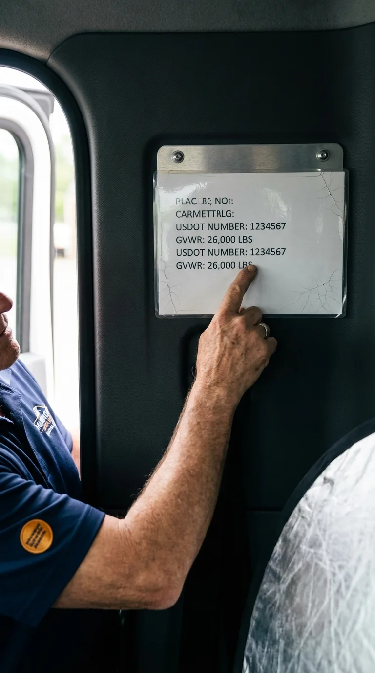 USDOT licensing placard verification in Lac du Flambeau